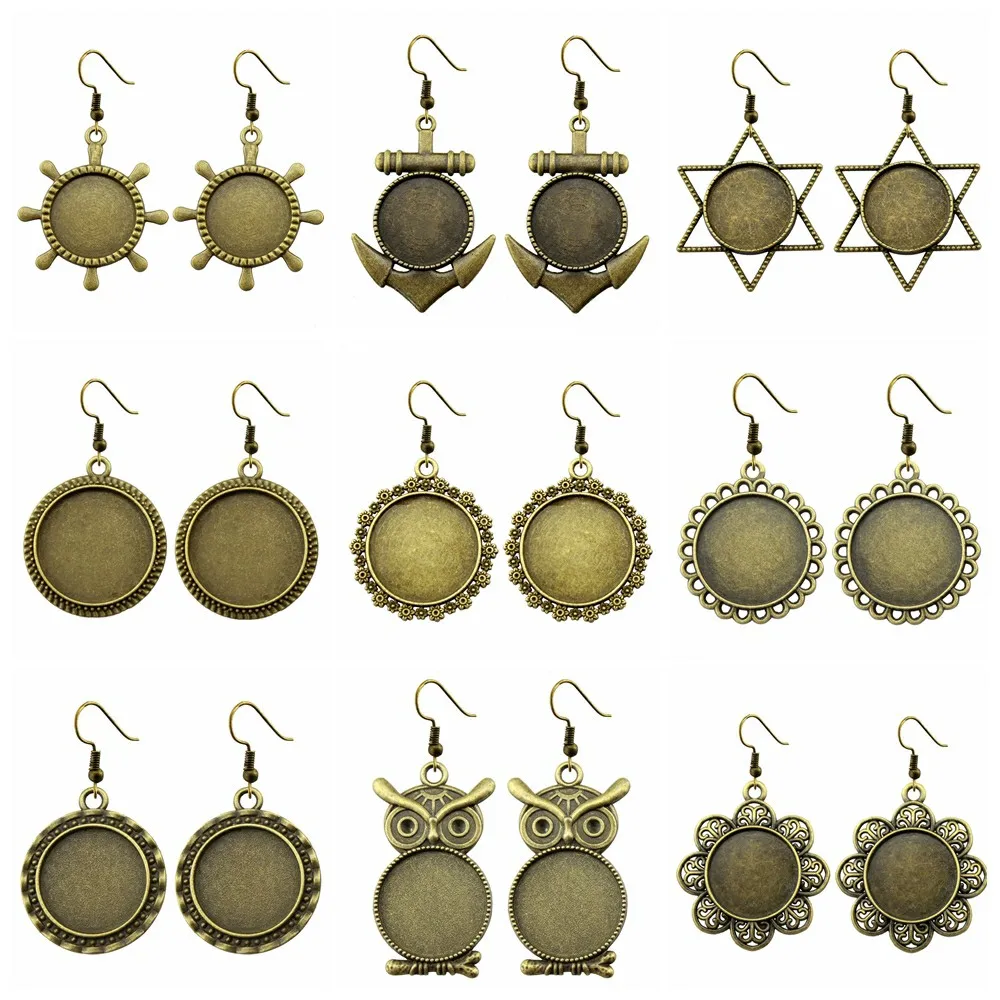 5 Pairs Fit 20mm Round Shape Glass Cabochon Antique Bronze Color Zinc Alloy Dangle Earrings Hooks Cabochon Base Setting
5 Pairs Fit 20mm Round Shape Glass Cabochon Antique Bronze Color Zinc Alloy Dangle Earrings Hooks Cabochon Base Setting