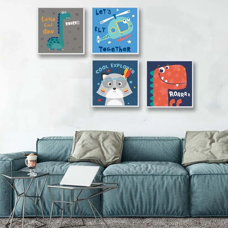 FOOCAME-Animal-Dos-Desenhos-Animados-Crocodilo-Dinossauro-Monstro-Cartazes-e-C-pias-Da-Arte-Pintura-em