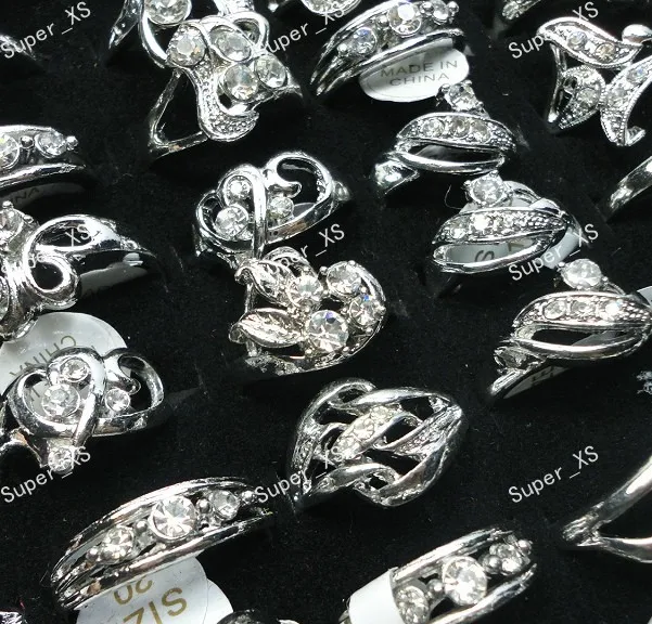 150pcs New Hot sale wholesale jewelry lots white rhinestone silver Plated Rings Free shipping RL292
150pcs New Hot sale wholesale jewelry lots white rhinestone silver Plated Rings Free shipping RL292