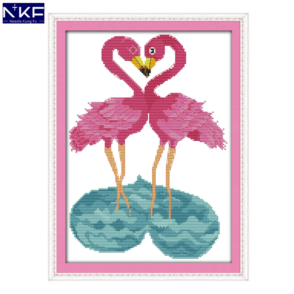 NKF The Flamingo Couples Cross Stitch Pattern Handmade Craft Needlework Cross-Stitch Embroidery Kit Cross Stitch for Home Decor
NKF The Flamingo Couples Cross Stitch Pattern Handmade Craft Needlework Cross-Stitch Embroidery Kit Cross Stitch for Home Decor