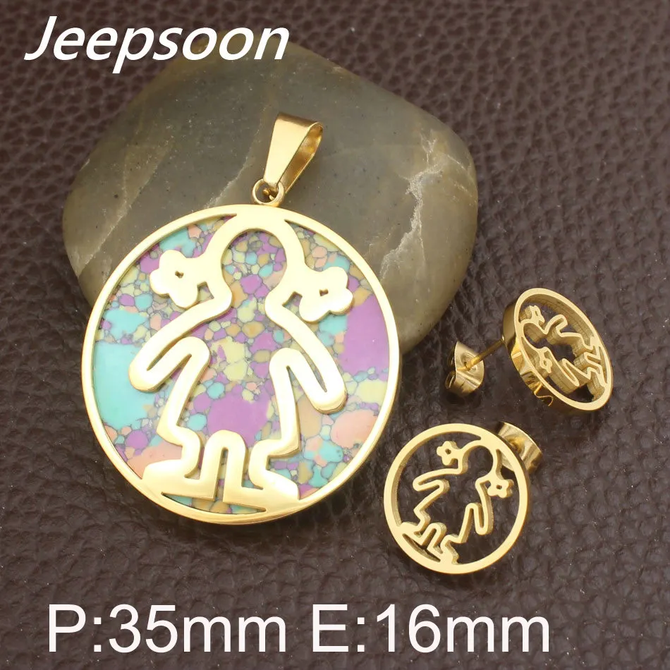 Round Girl Pattern Newest Fashion Stainless Steel Jewelry 2 Colors pendant and earring sets For Women Wholesale SBJFOOCA
Round Girl Pattern Newest Fashion Stainless Steel Jewelry 2 Colors pendant and earring sets For Women Wholesale SBJFOOCA