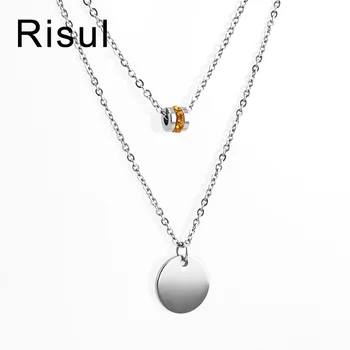 15mm Stainless Steel Blank Bar Pendant Necklace Metal Disc With Birthstone Double Layer Necklaces Women Jewelry Wholesale 12pcs
15mm Stainless Steel Blank Bar Pendant Necklace Metal Disc With Birthstone Double Layer Necklaces Women Jewelry Wholesale 12pcs