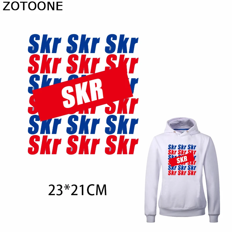 ZOTOONE Skr Iron on Patches Appliques Hip-pop Diy Letters Stickers for Clothes Heat Transfers Washable Applications for Clothing 
ZOTOONE Skr Iron on Patches Appliques Hip-pop Diy Letters Stickers for Clothes Heat Transfers Washable Applications for Clothing