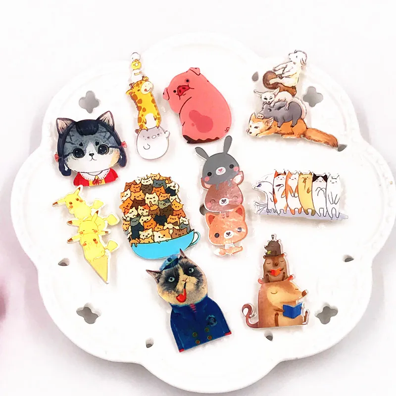1PCS Harajuku style Cute Cartoon Stacked Cat Dog Pikachu Acrylic Brooches Badges Backpack hat shoes Clothing Brooch Pins
1PCS Harajuku style Cute Cartoon Stacked Cat Dog Pikachu Acrylic Brooches Badges Backpack hat shoes Clothing Brooch Pins