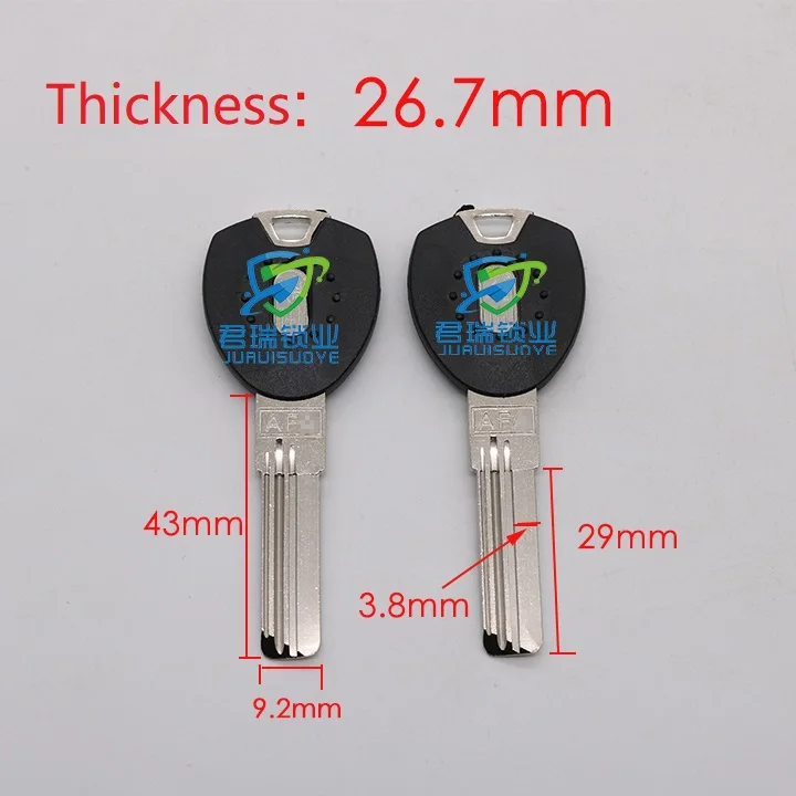 10pcs x AFA Double row key embryo three slot milling Key Blade Replacement Length 43mm JF162
10pcs x AFA Double row key embryo three slot milling Key Blade Replacement Length 43mm JF162