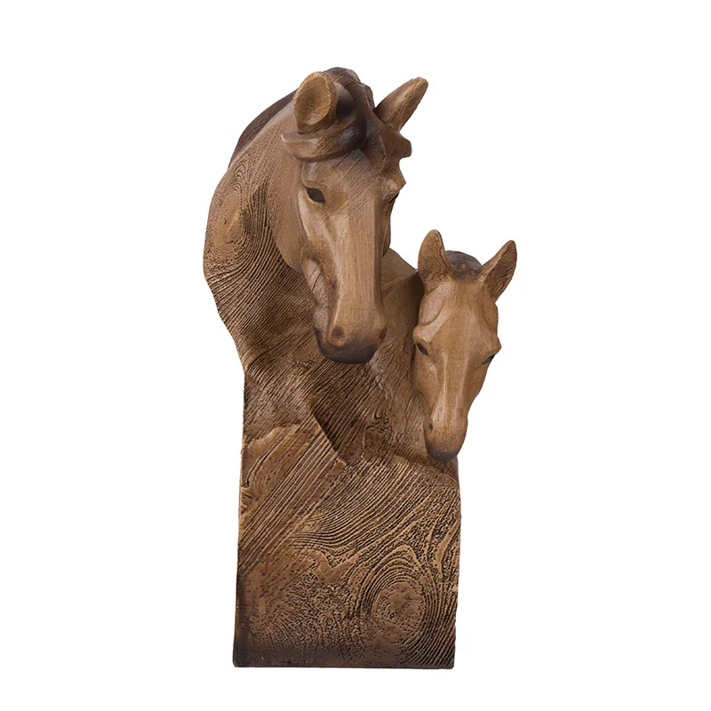 European Style Faux Wood Decorative Figurine Horse Head Statues Animals Art Sculpture Resin Craft Home Decoration Ornaments R659
European Style Faux Wood Decorative Figurine Horse Head Statues Animals Art Sculpture Resin Craft Home Decoration Ornaments R659