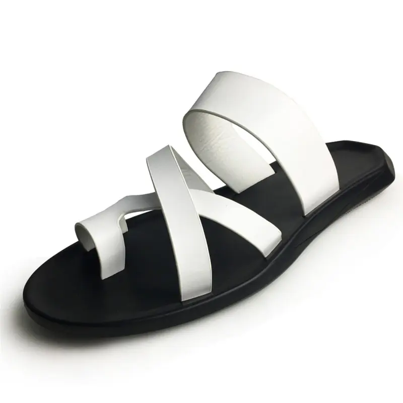 Black / White Color Men Leather Slippers Size 41-45 Brand Fashion Man Casual PU Sandals Rome Style Summer Shoes
Black / White Color Men Leather Slippers Size 41-45 Brand Fashion Man Casual PU Sandals Rome Style Summer Shoes
