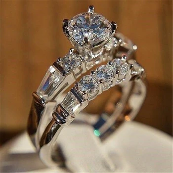 Silver Color 925 Jewelry Diamond Ring Set for Females Fashion Wedding Anillos Bizuteria Gemstone Gift for Mom 925 Silver Rings
Silver Color 925 Jewelry Diamond Ring Set for Females Fashion Wedding Anillos Bizuteria Gemstone Gift for Mom 925 Silver Rings