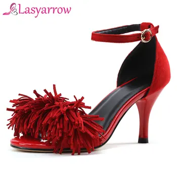 Lasyarrow Tassel Shoes 2018 Summer New Ankle Strap Gladiator Shoes Woman High Heel Open Toe Wedding Shoes Sandalias Mujer RM514
Lasyarrow Tassel Shoes 2018 Summer New Ankle Strap Gladiator Shoes Woman High Heel Open Toe Wedding Shoes Sandalias Mujer RM514