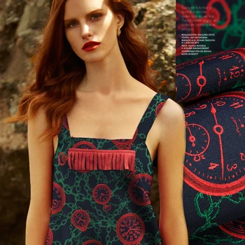 Yarn-dyed couture fashion fabric,red clock,green chain,navy color,Japan fabric,vintage, sew for jacket, dress, craft by the yard
Yarn-dyed couture fashion fabric,red clock,green chain,navy color,Japan fabric,vintage, sew for jacket, dress, craft by the yard