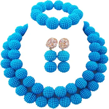 Artificial Nice Quanlity Lake Blue Simulated-pearl Balls Trendy Party Jewelry Sets 2C-ZZ-06
Artificial Nice Quanlity Lake Blue Simulated-pearl Balls Trendy Party Jewelry Sets 2C-ZZ-06