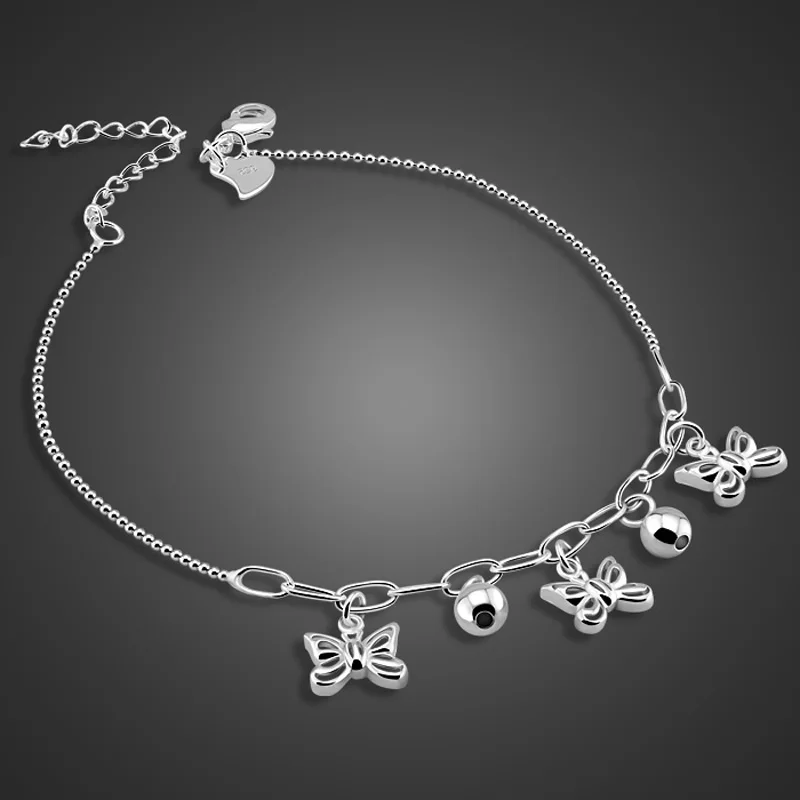 Fashionable Butterfly Pendant Sterling Silver Anklet. Solid 925 silver anklet for women. Wholesale silver jewelry. birthday gift
Fashionable Butterfly Pendant Sterling Silver Anklet. Solid 925 silver anklet for women. Wholesale silver jewelry. birthday gift