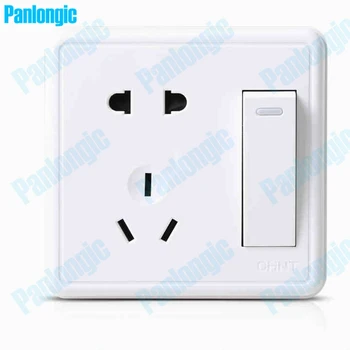 Surface Mounted Pure White 86 Type Wall Socket Panel 5-Pins And 1-Switch Outlet Electric 10A Electrical Plugs Sockets
Surface Mounted Pure White 86 Type Wall Socket Panel 5-Pins And 1-Switch Outlet Electric 10A Electrical Plugs Sockets