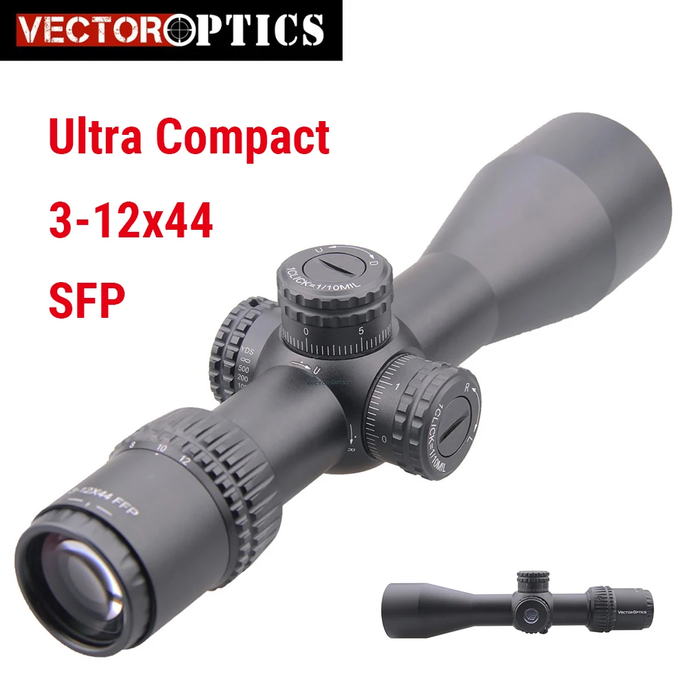 Vector Optics Veyron SFP 3-12x44 Ultra Compact Scope Second Focal Plane Riflescope Air Gun 1/10 MIL AR15 .223 7.62 Air Rifle
Vector Optics Veyron SFP 3-12x44 Ultra Compact Scope Second Focal Plane Riflescope Air Gun 1/10 MIL AR15 .223 7.62 Air Rifle