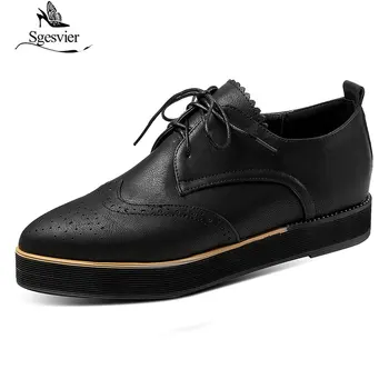Sgesvier Spring Women's Keroan Style Low Heel Shoes Woman Lace Up Round Toe Platform Flats Black Brown Big Size 28-52 G196
Sgesvier Spring Women's Keroan Style Low Heel Shoes Woman Lace Up Round Toe Platform Flats Black Brown Big Size 28-52 G196