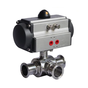 DN100 Sanitary 3 Way L type T type Food Grade Air Control Double Acting Spring Return Air Control Pneumatic Ball Valve
DN100 Sanitary 3 Way L type T type Food Grade Air Control Double Acting Spring Return Air Control Pneumatic Ball Valve