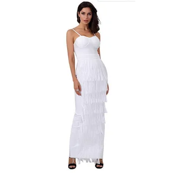 Sleeveless Fashion Tassel Dress Sexy Spaghetti Strap Women Night Club Evening Party Strapless Body con Backles Dresses Wholesale
Sleeveless Fashion Tassel Dress Sexy Spaghetti Strap Women Night Club Evening Party Strapless Body con Backles Dresses Wholesale