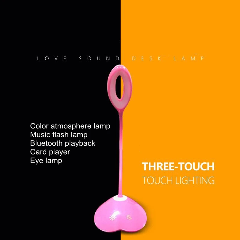 Love Sound Color Atmosphere Rechargeable LED Table Lamp Touch Adjustable Brightness Multi-angles Eye Protection Reading Light
Love Sound Color Atmosphere Rechargeable LED Table Lamp Touch Adjustable Brightness Multi-angles Eye Protection Reading Light