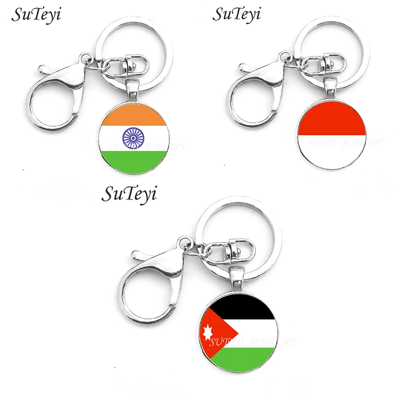 Klasik India Dan Indonesia Dan Yordania Bendera Pria Mobil Gantungan Kunci Perhiasan Bulat Kaca Gantungan Kunci Tas Tangan Wanita Seni Gantungan Kunci Aksesoris Seni Gantungan Kunci Gantungan Kuncigantungan Kunci Aksesoris Aliexpress