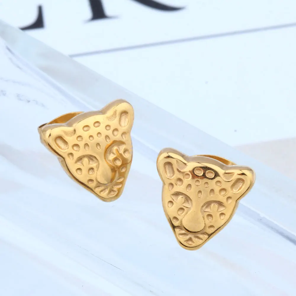 OUFEI Wholesale Stainless Steel Leopard Head Earrings For Women Brincos Earings Fashion Jewelry Men Korean Earrings 2019
OUFEI Wholesale Stainless Steel Leopard Head Earrings For Women Brincos Earings Fashion Jewelry Men Korean Earrings 2019