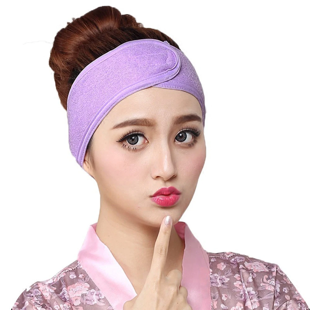 Details about / Elastic Adjustable Towel Wrap Head Band Facial Salon Make Up SPA Beauty CSL2