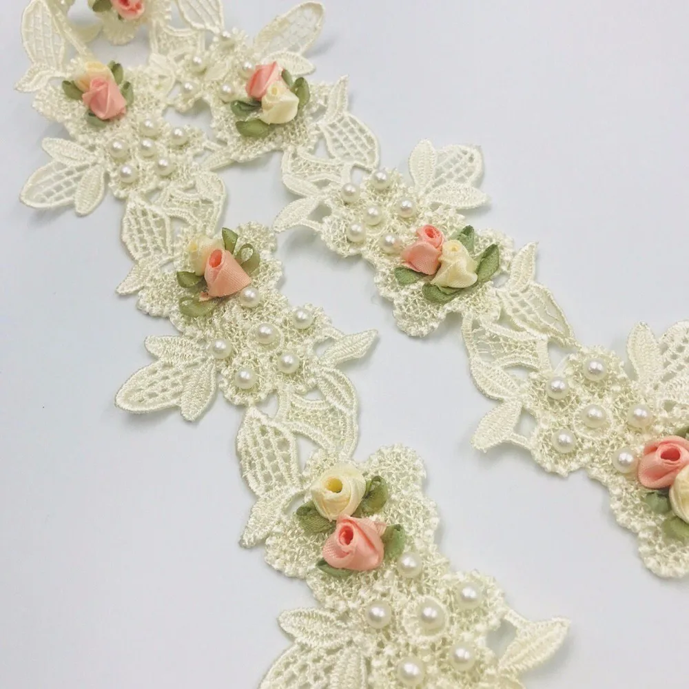 Pearl Flower Handmade Beaded Embroidered Lace Edge Trim Ribbon Double Layered Applique Dress belt DIY Sewing Craft High quality
Pearl Flower Handmade Beaded Embroidered Lace Edge Trim Ribbon Double Layered Applique Dress belt DIY Sewing Craft High quality