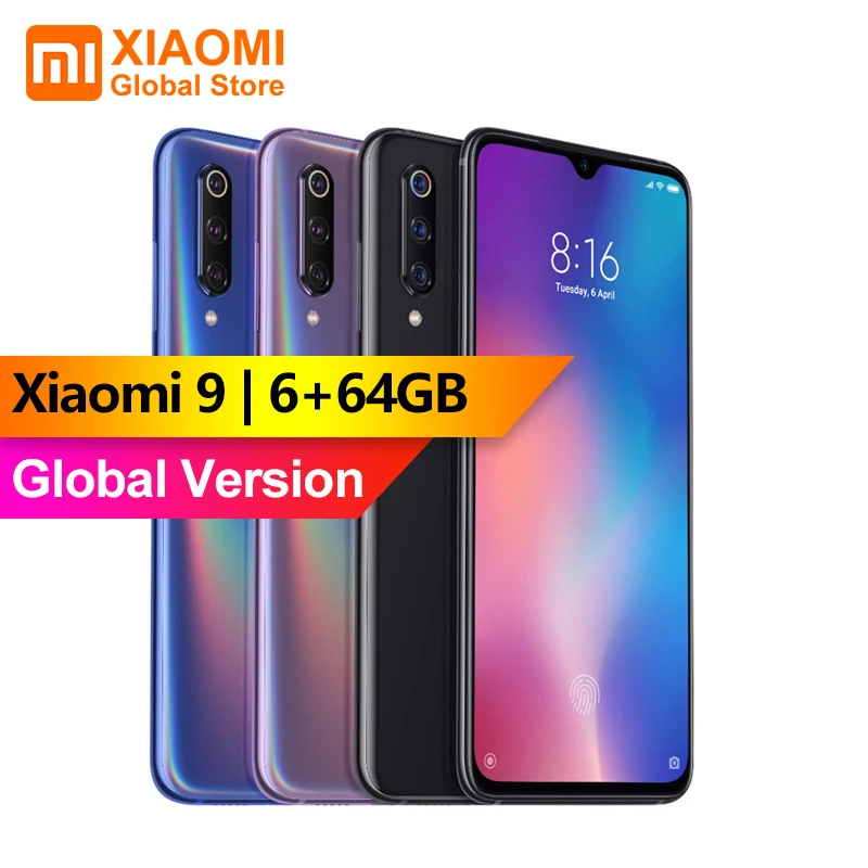 Global Version Xiaomi Mi9 Mi 9 6GB RAM 64GB ROM Cellphone Snapdragon 855 Octa core 6.39" FHD Screen AI Triple Camera Fingerprint
Global Version Xiaomi Mi9 Mi 9 6GB RAM 64GB ROM Cellphone Snapdragon 855 Octa core 6.39" FHD Screen AI Triple Camera Fingerprint