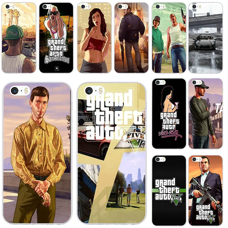 Grand Theft Auto GTA Soft TPU Silicone Mobile Phone Cases Clear for iPhone X XR XS Max 7 6 6s 8 Plus 4 4S 5 5S SE 5C Coque Bags
Grand Theft Auto GTA Soft TPU Silicone Mobile Phone Cases Clear for iPhone X XR XS Max 7 6 6s 8 Plus 4 4S 5 5S SE 5C Coque Bags