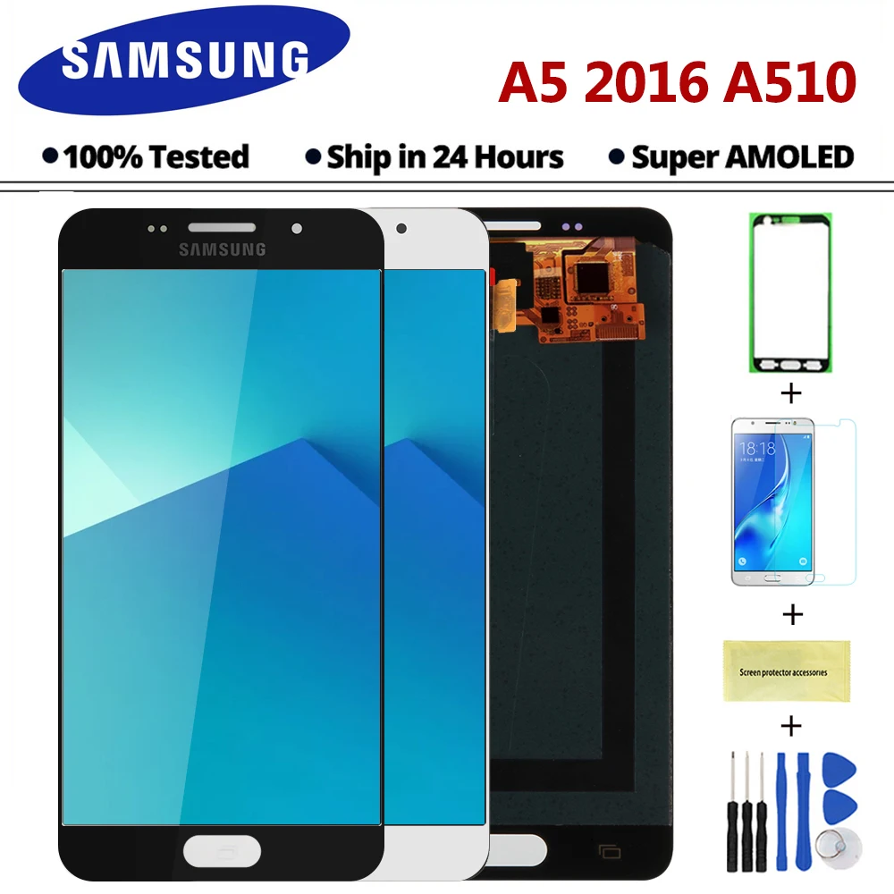100% Test 5.2" For A5 2016 LCD Display A510 A510F A510M Replacement Touch Screen Assembly Display Free Tempered Glass
100% Test 5.2" For A5 2016 LCD Display A510 A510F A510M Replacement Touch Screen Assembly Display Free Tempered Glass