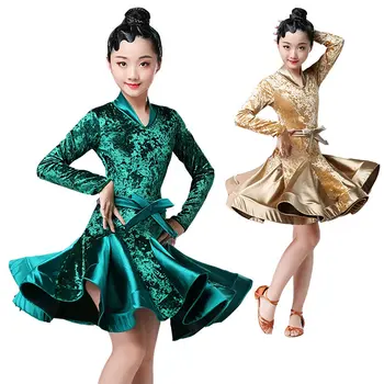 Latin Dresses for Dancing Ballroom Dance Dress Rumba Samba Velvet New Girls Children Samba Cha Cha Tango Skirt Standard Salsa
Latin Dresses for Dancing Ballroom Dance Dress Rumba Samba Velvet New Girls Children Samba Cha Cha Tango Skirt Standard Salsa
