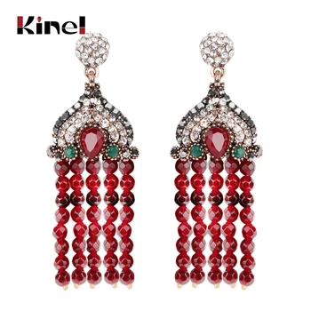 Kinel Vintage Ethnic Drop Earrings For Women Antique Gold Handmade Beaded Natural Stone Tassel Earrings Crystal Wedding Gifts
Kinel Vintage Ethnic Drop Earrings For Women Antique Gold Handmade Beaded Natural Stone Tassel Earrings Crystal Wedding Gifts