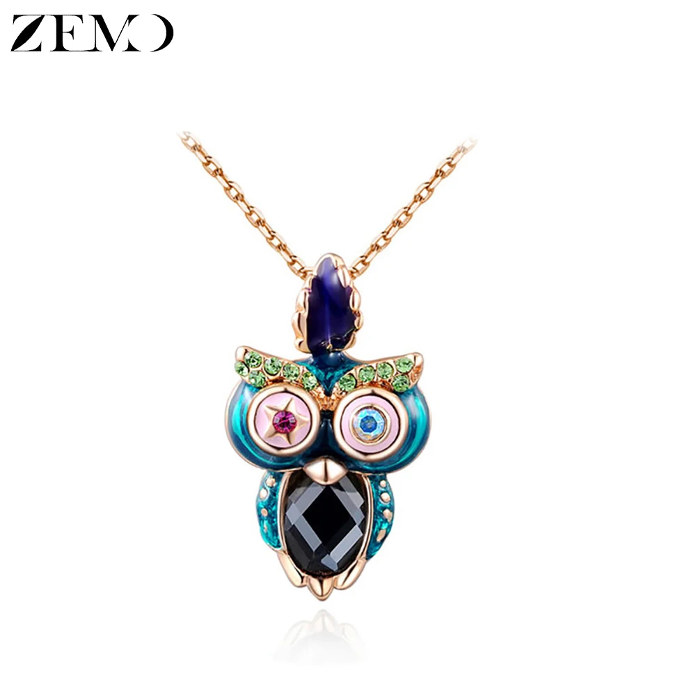 ZEMO Colorful Crystal Owl Long Necklace Austrian Crystal Big Pendants&Necklaces Collar Choker Animal Chains Necklace Femael Gift
ZEMO Colorful Crystal Owl Long Necklace Austrian Crystal Big Pendants&Necklaces Collar Choker Animal Chains Necklace Femael Gift