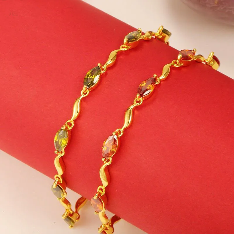 MxGxFam ( 19.5 cm ) Red / Olive Green Mariquesa CZ Bracelet Jewelry For Women 24 k Pure Gold Color Fashion Designs Allergy Free
MxGxFam ( 19.5 cm ) Red / Olive Green Mariquesa CZ Bracelet Jewelry For Women 24 k Pure Gold Color Fashion Designs Allergy Free