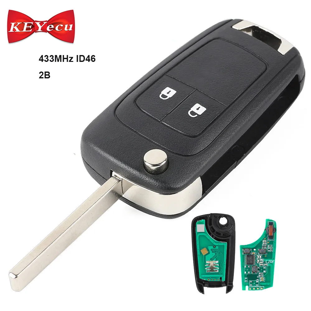 Keyecu Uncut Remote Control Key Fob 2BTN 433Mhz ID46 for Opel Vauxhall Astra J Insignia 2009 2010 2011 2012 2013 2014
Keyecu Uncut Remote Control Key Fob 2BTN 433Mhz ID46 for Opel Vauxhall Astra J Insignia 2009 2010 2011 2012 2013 2014