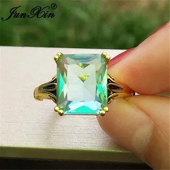 JUNXIN Rectangle Clear Blue Stone Wedding Rings For Women White Gold Yellow Gold Color Zircon Promise Engagement Ring Jewelry
JUNXIN Rectangle Clear Blue Stone Wedding Rings For Women White Gold Yellow Gold Color Zircon Promise Engagement Ring Jewelry