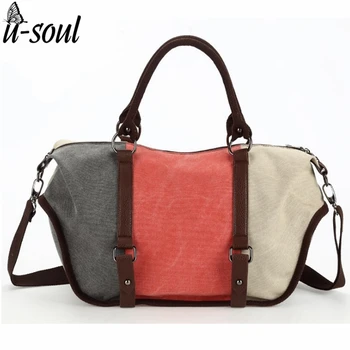 New 2017 Casual Female Canvas Bags Large Capacity Patchwork Color Canvas Women Handbags Medium Women Shoulder Bags C1363KK
New 2017 Casual Female Canvas Bags Large Capacity Patchwork Color Canvas Women Handbags Medium Women Shoulder Bags C1363KK