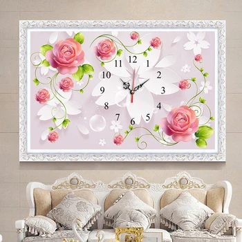 5D DIY Roses Clock Diamond Painting Cross Stitch Full Mosaic Round Drills Dimaond Watch Embroidery Flowers Home Decor Kits
5D DIY Roses Clock Diamond Painting Cross Stitch Full Mosaic Round Drills Dimaond Watch Embroidery Flowers Home Decor Kits