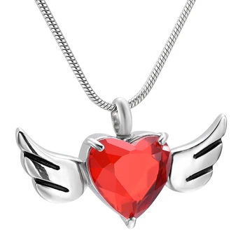 IJD9957 Flying Heart Glass Cremation Jewelry Red Birthstone Pendant Urn Necklace Ashes Holder Keepsake-July Memorial Urn Locket
IJD9957 Flying Heart Glass Cremation Jewelry Red Birthstone Pendant Urn Necklace Ashes Holder Keepsake-July Memorial Urn Locket