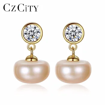 CZCITY Sweet Jewelry 925 Sterling Silver 9-9.5mm Freshwater Pearl Stud Earrings for Women Party Wedding Accessories
CZCITY Sweet Jewelry 925 Sterling Silver 9-9.5mm Freshwater Pearl Stud Earrings for Women Party Wedding Accessories