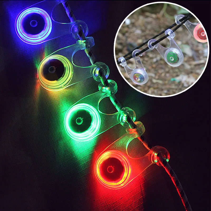 

Outdoor Camping Decorative Lights Led Tent Rope Hanging Backpack Bike Warning Taillights Silicone Camp Flashing Li