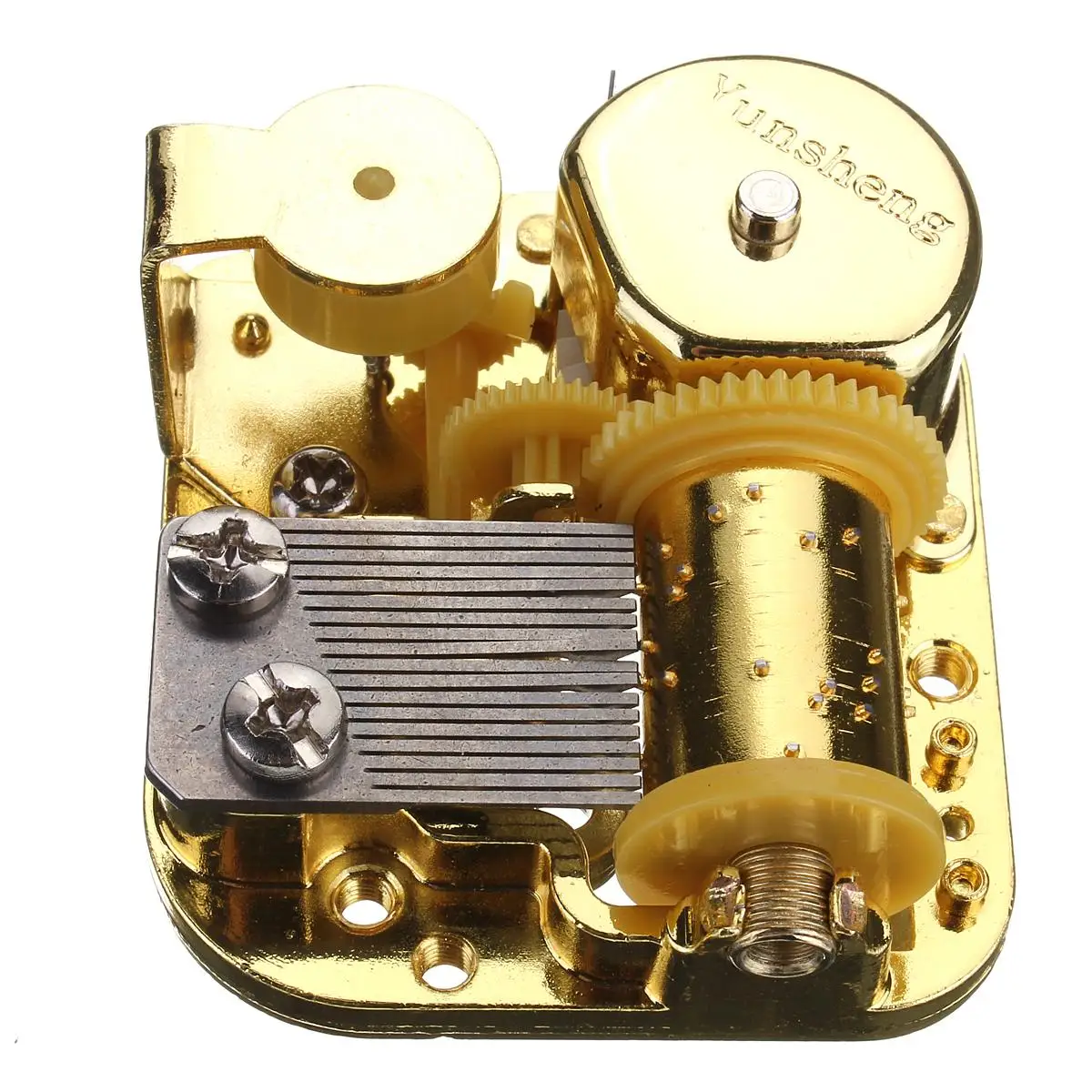 18 Tones Golden DIY Mechanical Musical Box Hand Crank Movements DIY Melody Castle in the sky home decoration Gift Musical boxes
18 Tones Golden DIY Mechanical Musical Box Hand Crank Movements DIY Melody Castle in the sky home decoration Gift Musical boxes