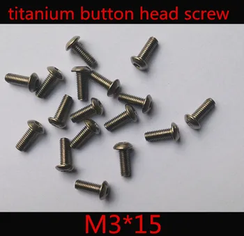 50pcs/lot ISO7380 M3 x 15 Titanium Button Head Hex Socket Screw 
50pcs/lot ISO7380 M3 x 15 Titanium Button Head Hex Socket Screw