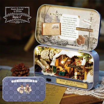 Box Theater Miniature Doll House 3D Wooden DIY Kits LED Puzzle Model for Children Christmas Birthday Gift
Box Theater Miniature Doll House 3D Wooden DIY Kits LED Puzzle Model for Children Christmas Birthday Gift