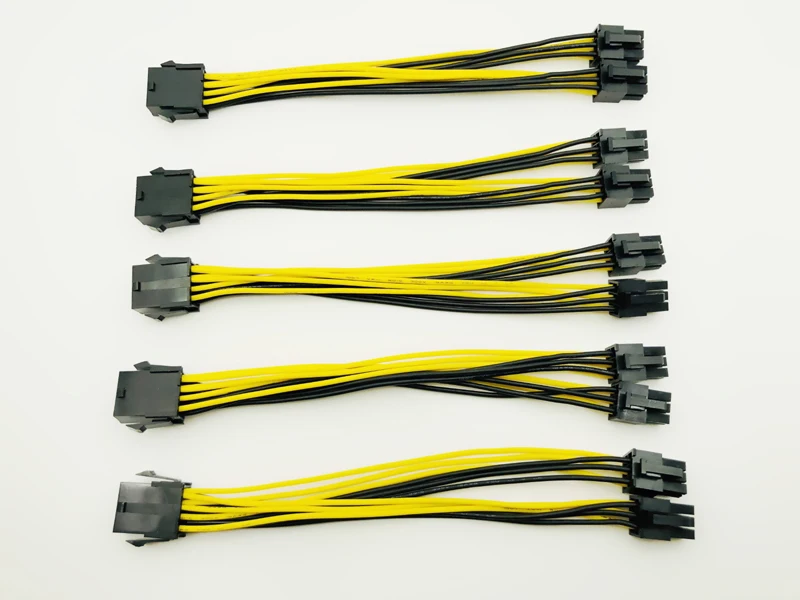 5pcs CPU 8Pin to Graphics Card Dual PCI-E PCIe 6Pin Power Supply Splitter Cable Cord Adapter 20cm Cable for Bitcoin Miner Mining
5pcs CPU 8Pin to Graphics Card Dual PCI-E PCIe 6Pin Power Supply Splitter Cable Cord Adapter 20cm Cable for Bitcoin Miner Mining