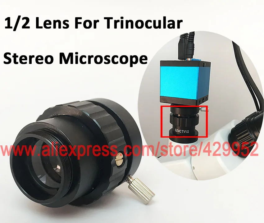 

0.5X 0.3X C-Mount Lens 1/2 1/3 1x SZMCTV Adapter For Simul Focal Trinocular Stereo Microscope HDMI VGA USB Video Camera