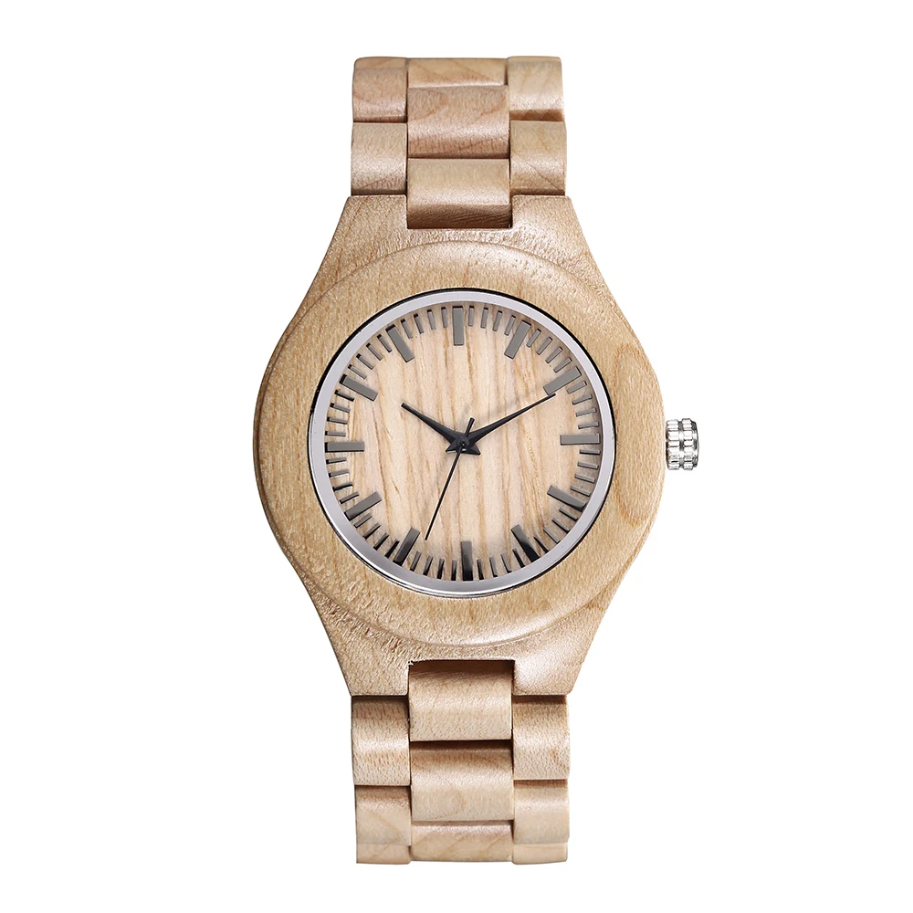 Womens Watch Fasion Maple Wooden Wristwatch For Female With Japan MIYOTA Movement With Great Box