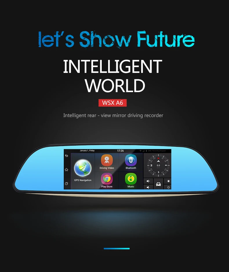 7 inch 3G Car DVR Camera GPS Bluetooth Dual Lens Rearview Mirror Video Recorder FHD 1080P Automobile DVR Mirror Dash cam Support
7 inch 3G Car DVR Camera GPS Bluetooth Dual Lens Rearview Mirror Video Recorder FHD 1080P Automobile DVR Mirror Dash cam Support