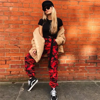 New Jazz Dance Costume Women Hip Hop Camouflage Red And Black Pants Female Street Dance Performance Stage Costume DQL1548
New Jazz Dance Costume Women Hip Hop Camouflage Red And Black Pants Female Street Dance Performance Stage Costume DQL1548