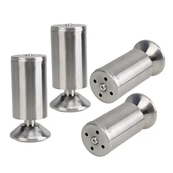 4pcs Stainless Steel Leg Protector Stand for Cabinet Table Bed Chair 120x50mm