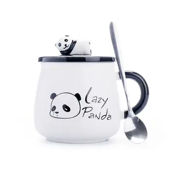 440ml Creative Cartoon Panda Mug With lid spoon Cute Breakfast Milk Mug Large Capacity Couple Ceramic Mug Gift Free Shipping
440ml Creative Cartoon Panda Mug With lid spoon Cute Breakfast Milk Mug Large Capacity Couple Ceramic Mug Gift Free Shipping